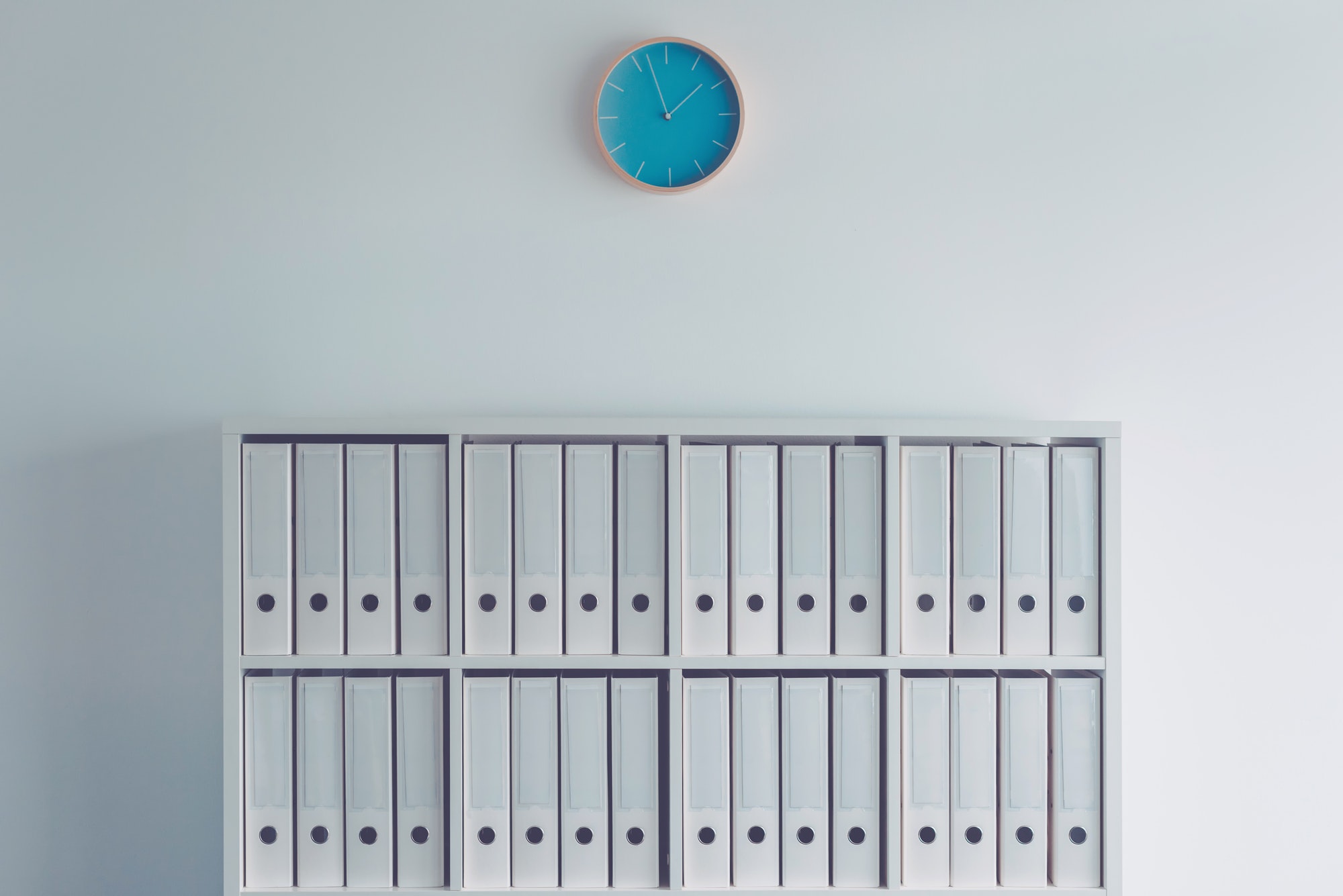 Document ring binders in business office