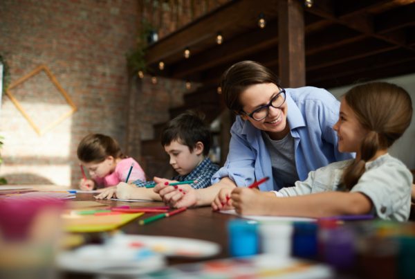 Group of Children in Art Class